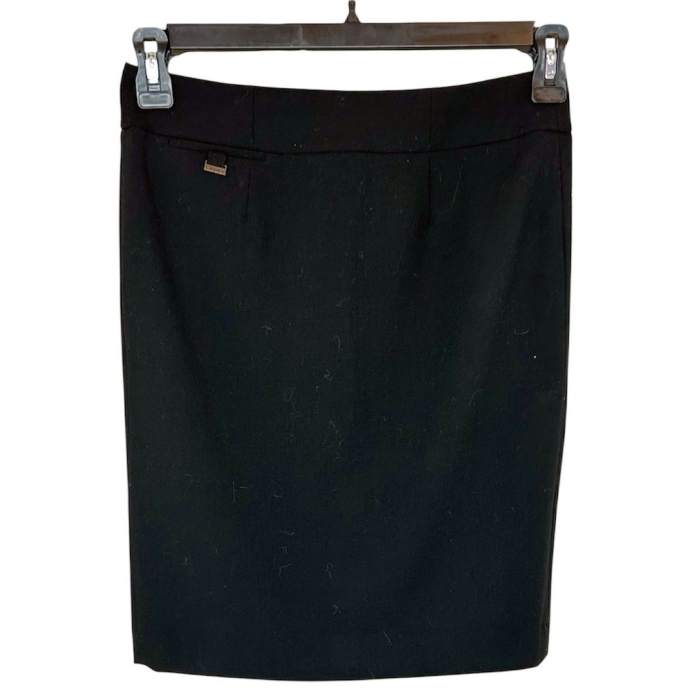 Calvin Klein Pencil Skirt 2P 2 Petite XS Black Career Workwear Office Straight - Picture 2 of 7